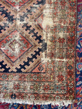 3'6 x 5'10 Antique Persian Kurdish Rug #2976 / Small Vintage Rug