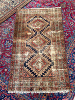 3'6 x 5'10 Antique Persian Kurdish Rug #2976 / Small Vintage Rug