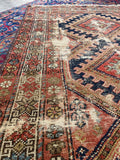 3'6 x 5'10 Antique Persian Kurdish Rug #2976 / Small Vintage Rug