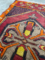 Vintage Turkish Rug / 1'9 x 3'1 Turkish Rug Mat #3115