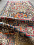 3'4 x 7'4 Antique Kazak Rug #2997ML / 3x7 Vintage Rug