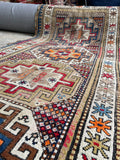 3'4 x 7'4 Antique Kazak Rug #2997ML / 3x7 Vintage Rug