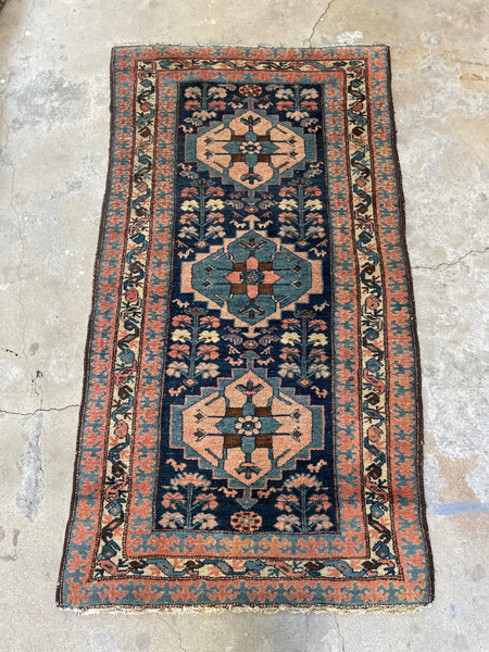 Antique Square Rug / 3'4 x 3'6 Turkoman (Turkmen) Rug #634