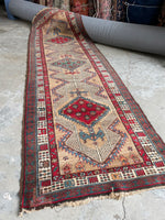 3'5 x 11' Antique Camel Wool Persian Runner #3001ML