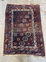 Small Persian Rug / 3'10 x 5'2 Antique Persian Shiraz Rug #3123