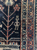 Large Navy Blue Persian Rug / 9x12 Antique Bibikabad Rug #3647ML