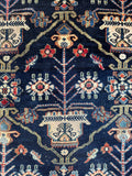 Large Navy Blue Persian Rug / 9x12 Antique Bibikabad Rug #3647ML