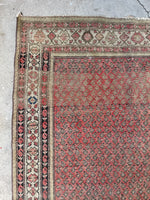 Muted Antique Persian Rug / 4'4 x 6'6 Antique Persian Malayer Rug #3256ML