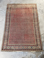 Muted Antique Persian Rug / 4'4 x 6'6 Antique Persian Malayer Rug #3256ML