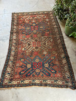 5x8 Antique Worn Eagle Kazak Rug #1248-B