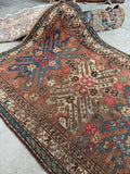 5x8 Antique Worn Eagle Kazak Rug #1248-B