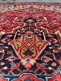 12x15 Mid Century Vintage Persian Oversize Heriz Rug #2851
