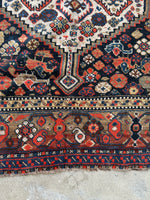 7x9 Antique Persian Shiraz Rug / 7x9 Tribal Wool Rug #3496