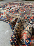 7x9 Antique Persian Shiraz Rug / 7x9 Tribal Wool Rug #3496