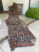 17 Foot Vintage Persian Runner / Antique Rug Runner / 3'4 x 16'8 Malayer #3465