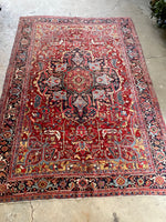 9x12 Antique Heriz Rug