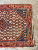 Small Persian Rug / 3'6 x 4'11 Antique Persian #3383