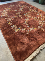 Nichols Chinese Rug / Chocolate Brown 9x12 Antique Rug