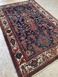 4x7 Navy Blue Persian Rug #3374