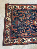 4x7 Navy Blue Persian Rug #3374