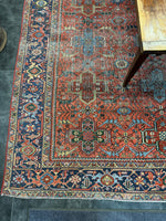 Antique Persian Heriz Rug / 9'7 x 12'5 Rug #3652