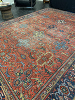 Antique Persian Heriz Rug / 9'7 x 12'5 Rug #3652