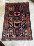 small vintage wool rug