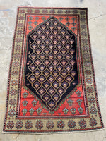 4x6 Coral Persian Kurdish Rug #3360