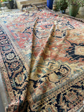 14x20 Antique Persian Heriz Serapi Rug / 13'5 x 19'5 Serapi Rug #3338