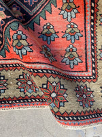 4x6 Coral Persian Kurdish Rug #3360