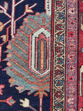 Midnight Blue Antique Persian Heriz Rug / 9'4 x 12'6 Heriz #3441