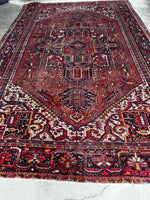 10x14 Tribal Antique Persian Heriz Rug #3668