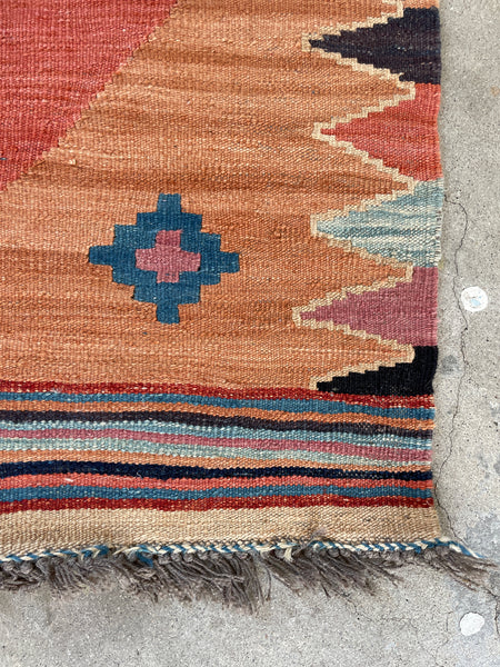 3'3 x 3'4 Square Vintage Kilim #2597