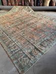 Antique Persian Lilihan rug from the 1920s with floral sprays and brick background