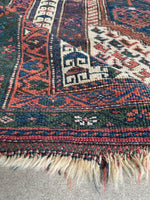 6x8 Tribal Worn Persian Rug #3459ML