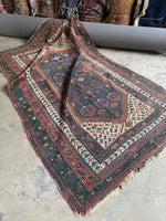 6x8 Tribal Worn Persian Rug #3459ML