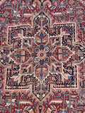 Antique Persian Heriz Rug / 7'9 x 11'5 Heriz Rug #3354