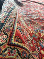 Large Persian Vintage Rug / Antique Persian Mahal 9'5 x 12'4 Rug #3653