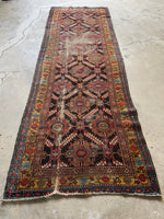 Worn Persian Runner / 3’4 x 10’ Kurdish Runner #3720