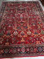 Large Persian Vintage Rug / Antique Persian Mahal 9'5 x 12'4 Rug #3653