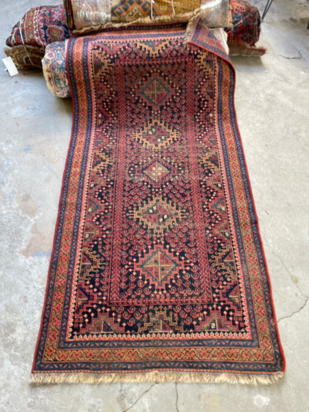 3x6 Antique Persian Malayer Rug #3162