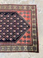 4x6 Coral Persian Kurdish Rug #3360