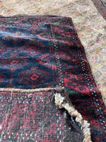 Small Persian Vintage Rug / 1'6 x 2'4 Baluch Scatter Rug #3389