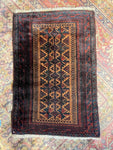 Small Tribal Vintage Rug / Mint Condition 1'9 x 2'8 Persian Baluch Rug #3387