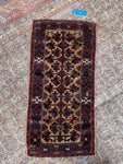 Small Vintage Rug / Skinny Handwoven Tribal Scatter Rug 1'6 x 3'1 Rug #3399