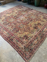 Large Square Persian Rug / 9x9 Antique Persian Lavar Rug #3591ML