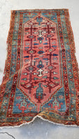 6’1 x 7’10 Antique Persian Mission Malayer - Blue Parakeet Rugs