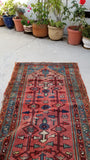 6’1 x 7’10 Antique Persian Mission Malayer - Blue Parakeet Rugs