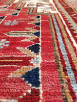 4'4 x 6'5 Vintage Persian Heriz - Blue Parakeet Rugs