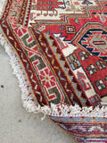 4'4 x 6'5 Vintage Persian Heriz - Blue Parakeet Rugs